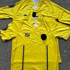 Yellow Soccer Referee Jerseys - Set of 2